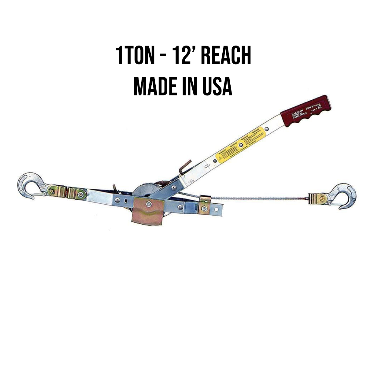 1 Ton Cable Come-A-Long by Maasdam – 3 Pack