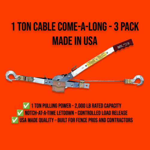 1 Ton Cable Come-A-Long by Maasdam – 3 Pack - Image 3