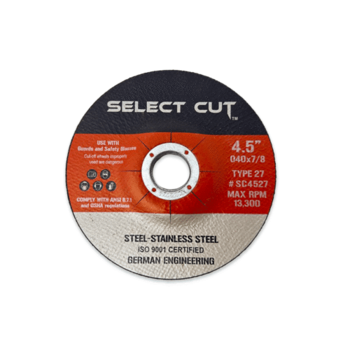 4-1/2″ x .045″ x 7/8″ Cut-Off Wheel – Type 1 (Flat) – Metal & Stainless – 10-Pack