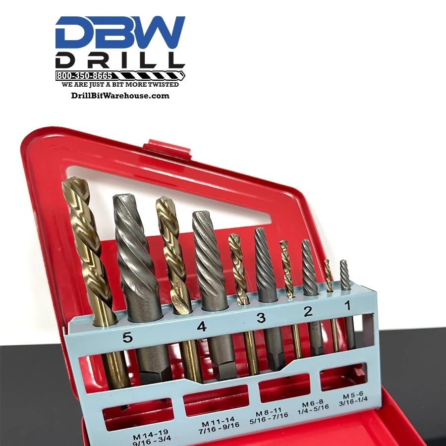 Screw Extractor & Cobalt Left Hand Drill Set