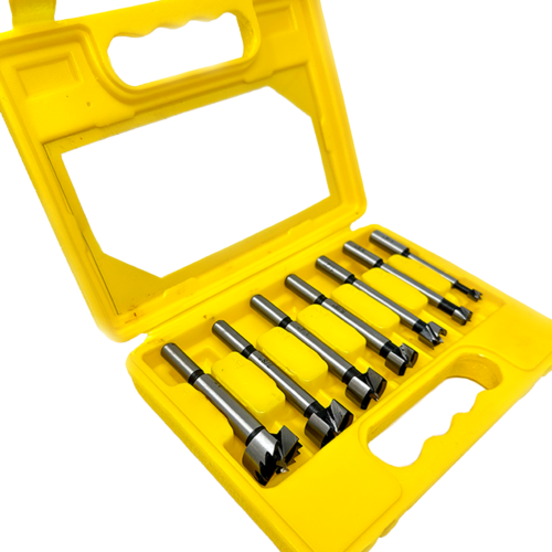 7-Piece Forstner Drill Bit Set for Precision Woodworking