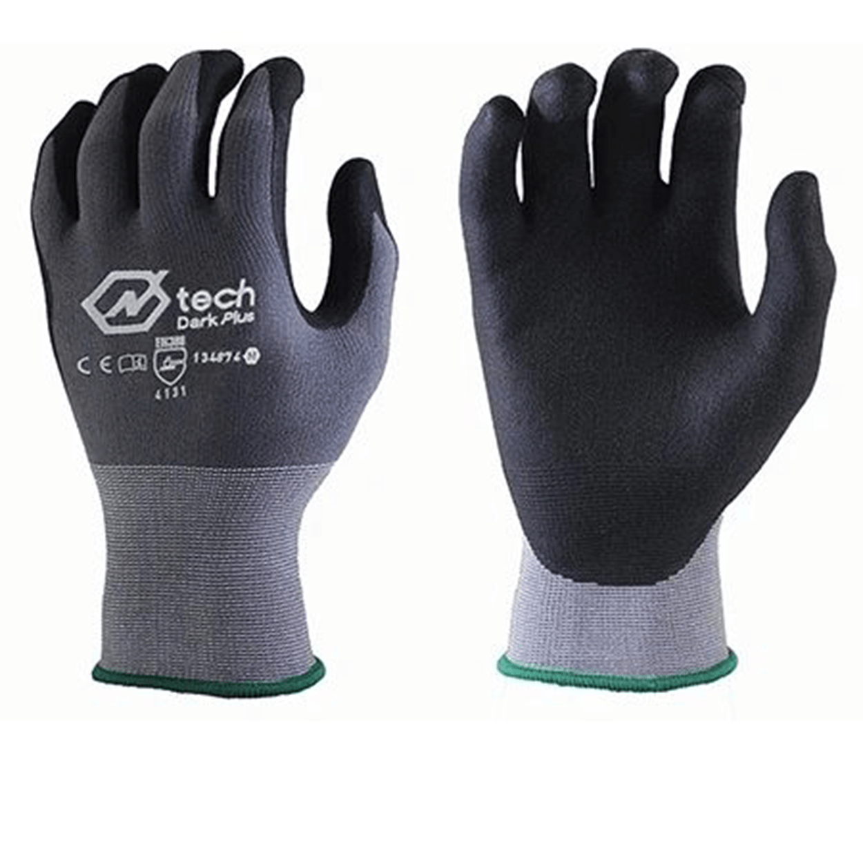 ToolFlex N-Tech Premium Foam-Nitrile Dark Plus Gloves (12 Per Box)