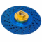 Blue vacuum brazed diamond blade with full diamond coverage and screw-on hub
