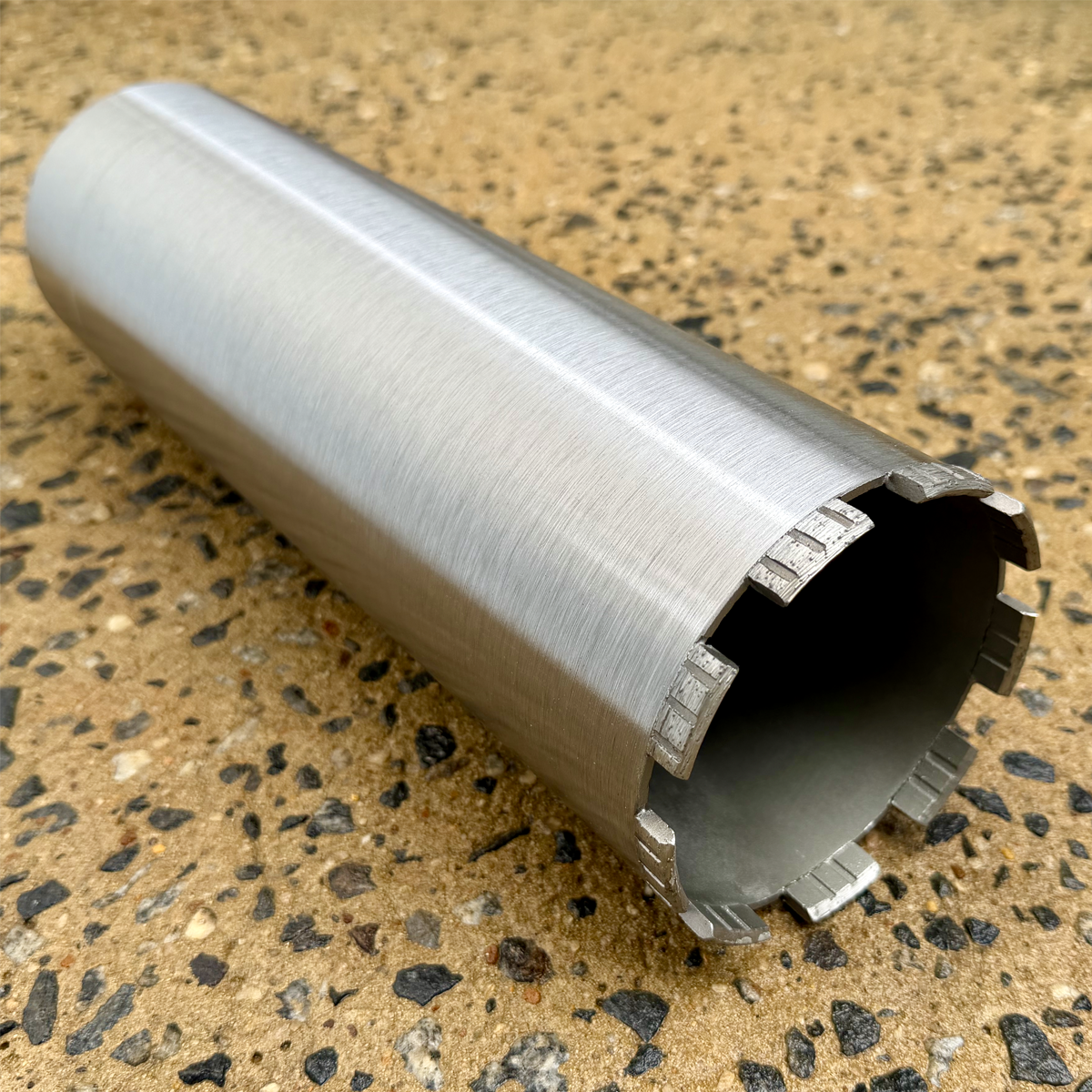 Diamond Tooth Core Drill Bit on concrete