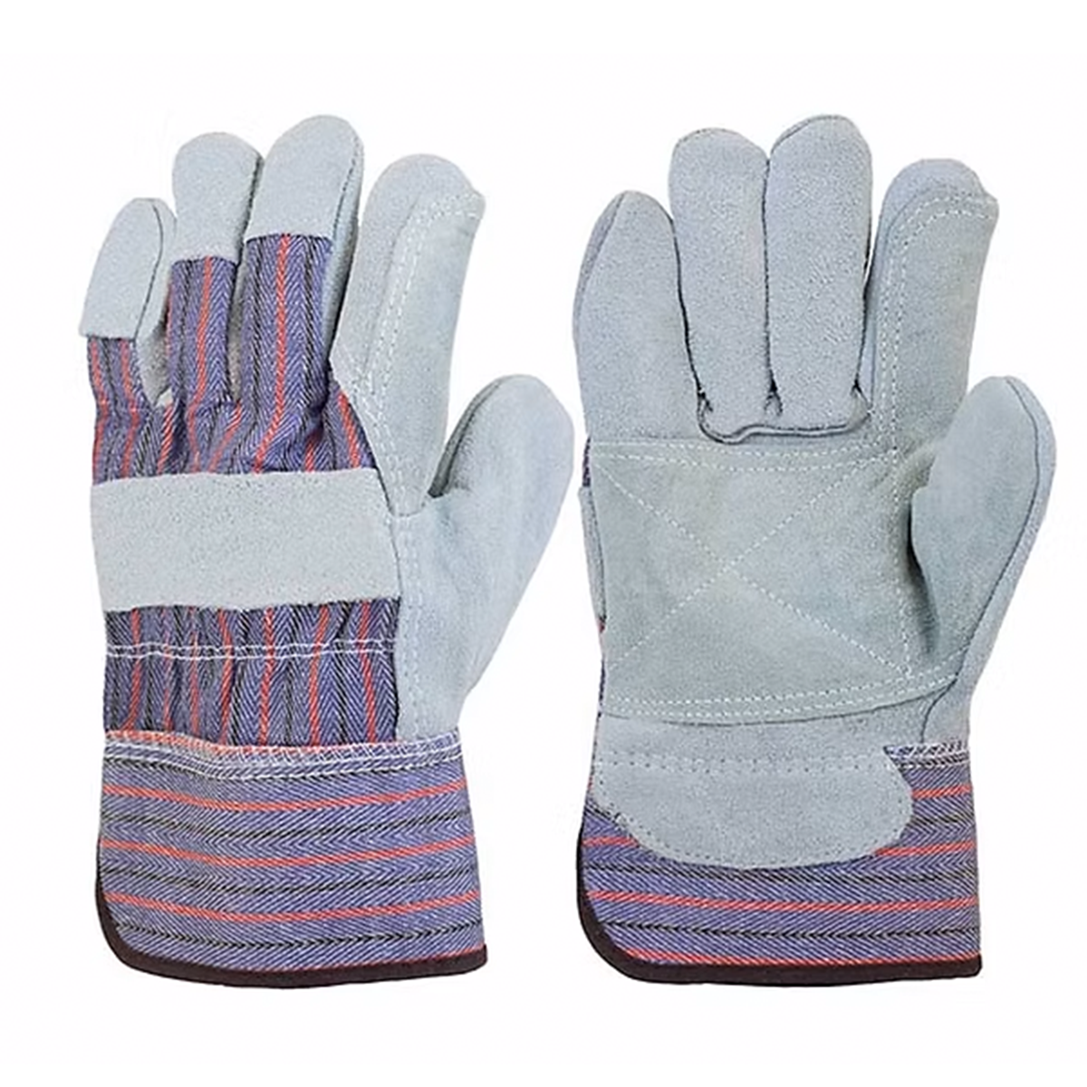 Double Palm Leather Work Gloves – General Purpose (12 Pairs)