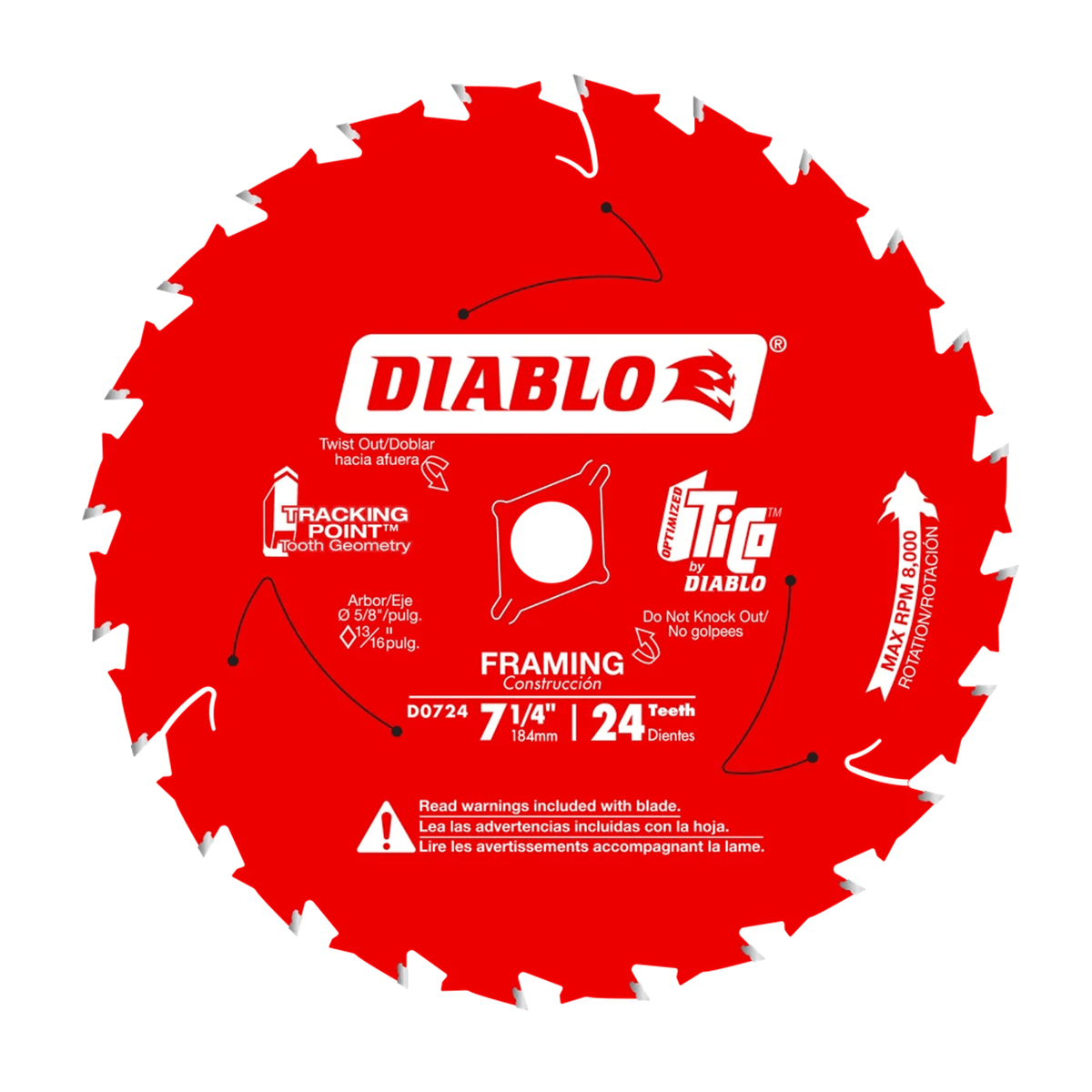 7-1/4 in. 24T Framing Blade with Tracking Point™ Tooth Design