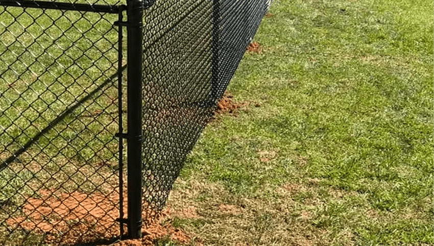 black chain link fence