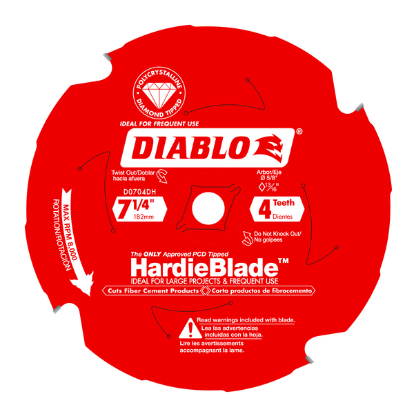 Diablo D0704DH HardieBlade 7-1/4″ Saw Blade | ToolGuy
