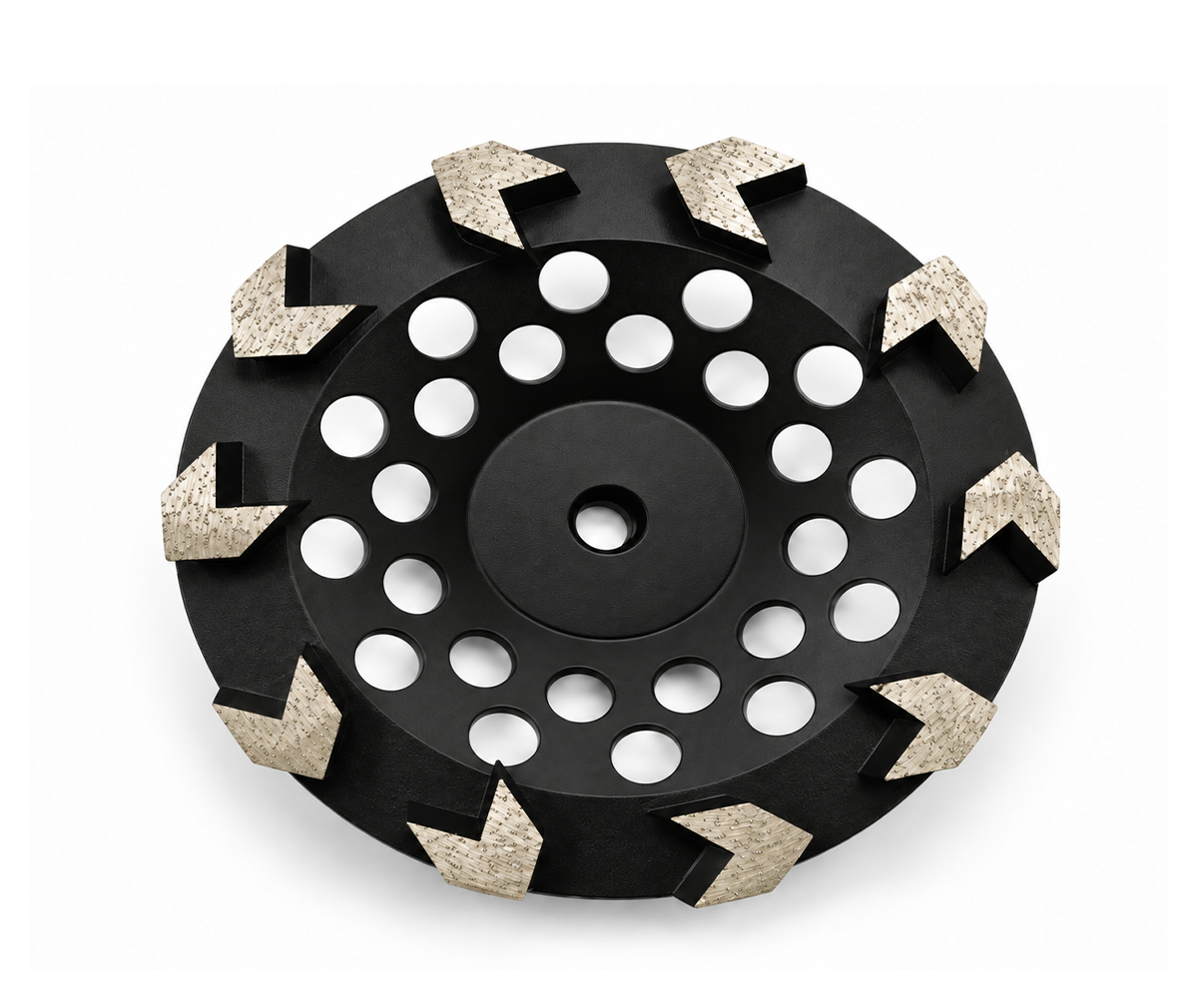 Diamond wheel for thick coatings, epoxy, glue, and membranes on hand-held grinders